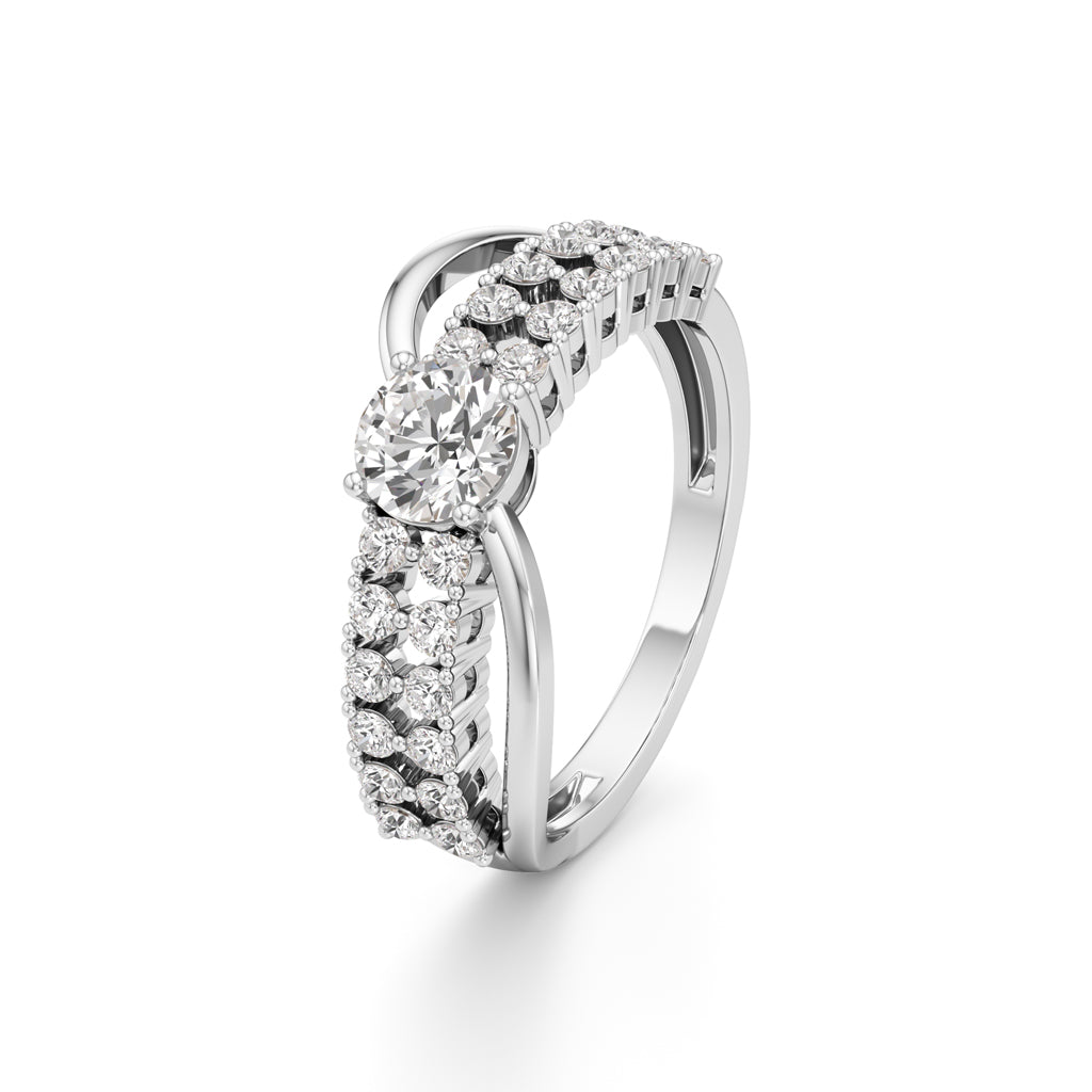Lighttrace Diamond Cluster Ring