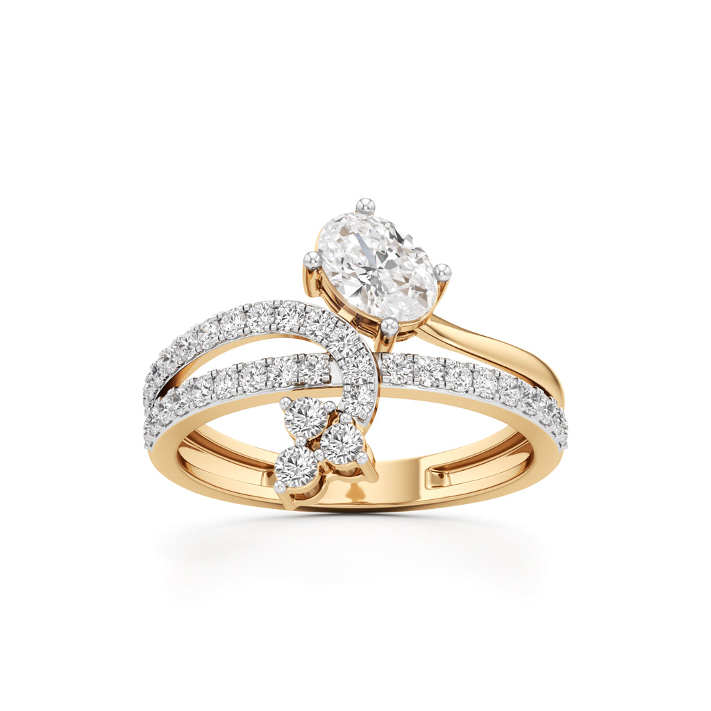 Oval & Cluster Diamond Brillora Ring
