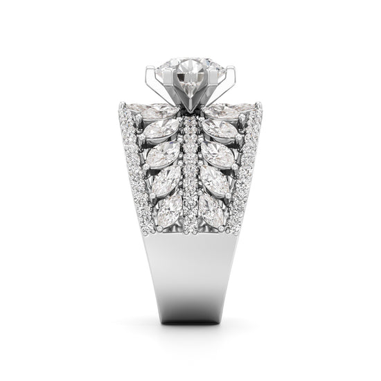 Round & Marquise Heartspark Cluster Ring