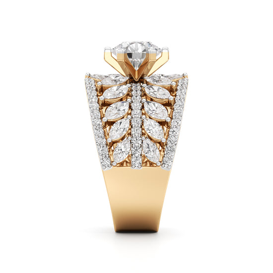 Round & Marquise Heartspark Cluster Ring
