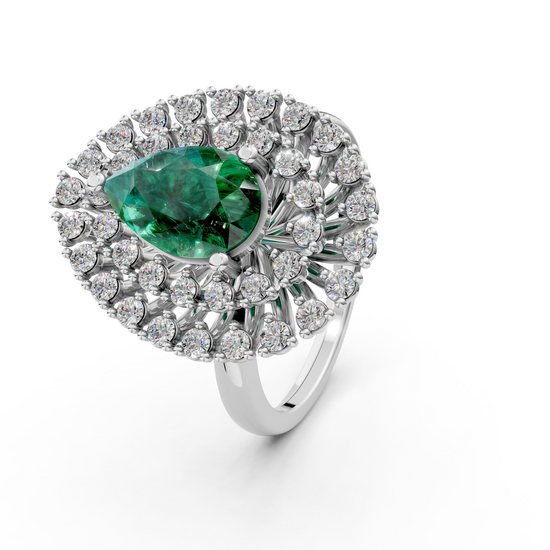 Pear Halo Cluster Ring