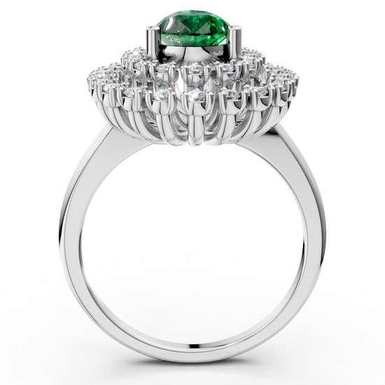 Pear Halo Cluster Ring