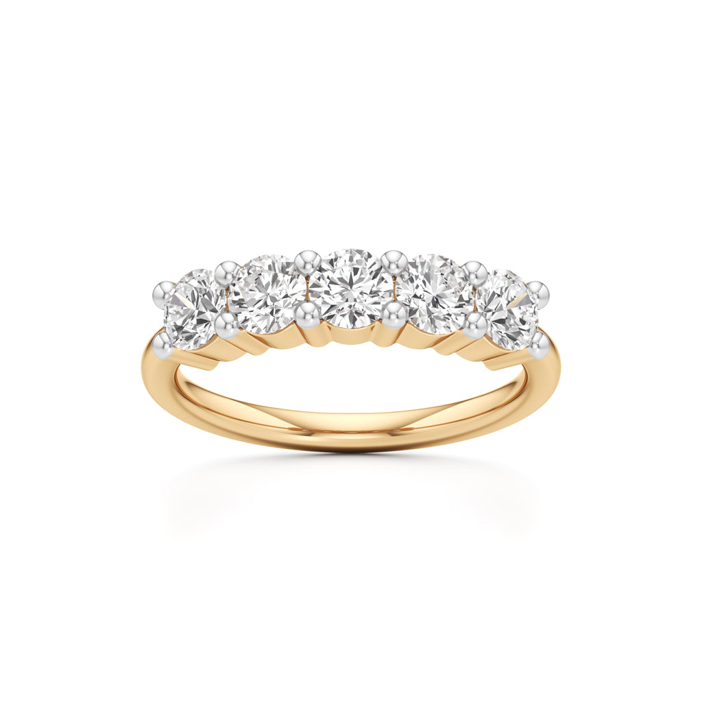 Five Stone Round Diamond Ring