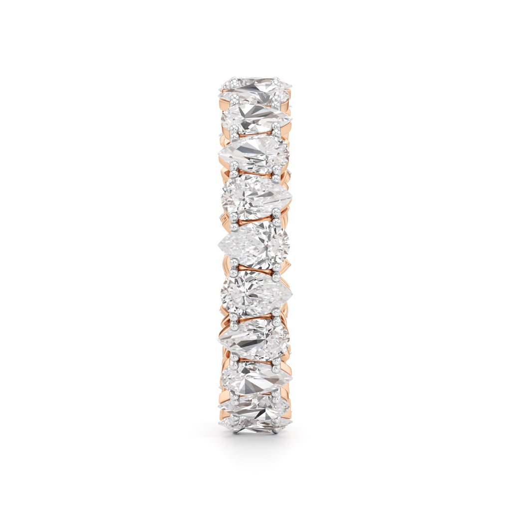 Pear Diamond Eternity Band