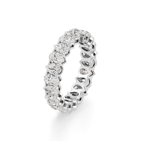 Pear Diamond Eternity Band