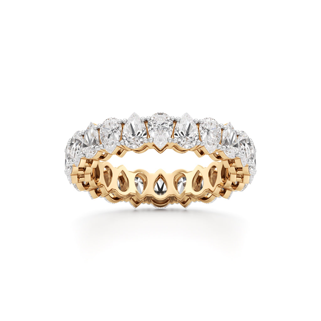 Pear Diamond Eternity Band