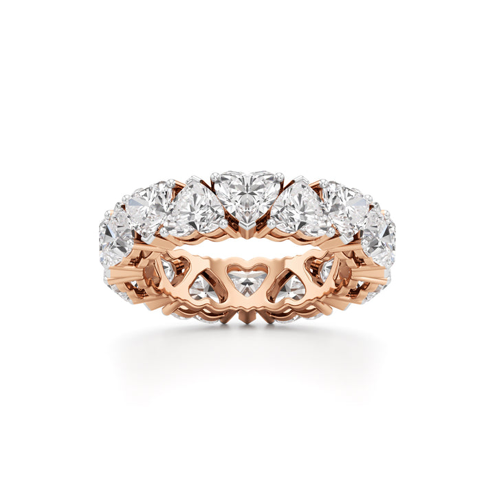 Heart Diamond Eternity Band