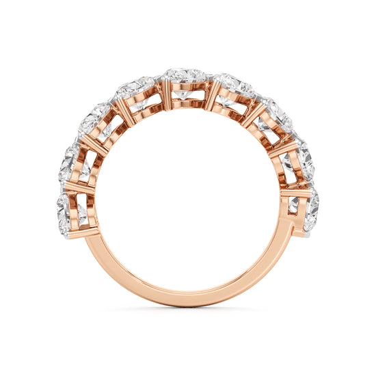 Heart Diamond Half Eternity Ring