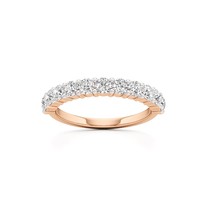 Prong Set Round Diamond Half Eternity Ring