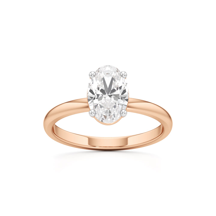 Classic Oval Diamond Solitaire Ring