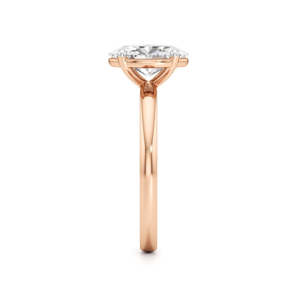Classic Oval Diamond Solitaire Ring