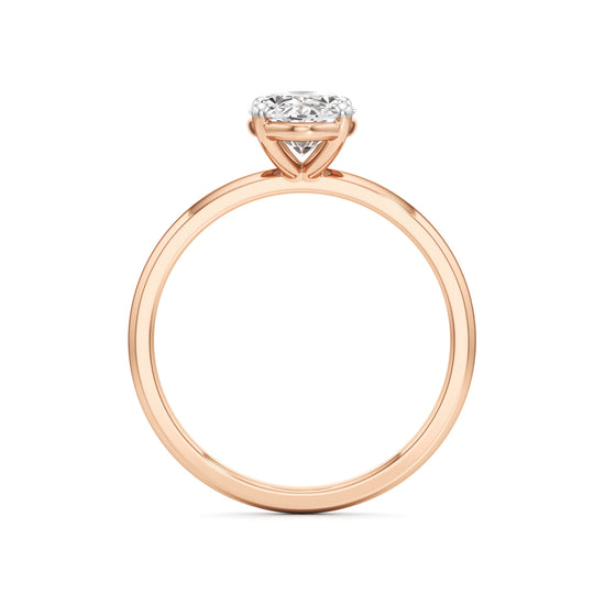 Classic Oval Diamond Solitaire Ring