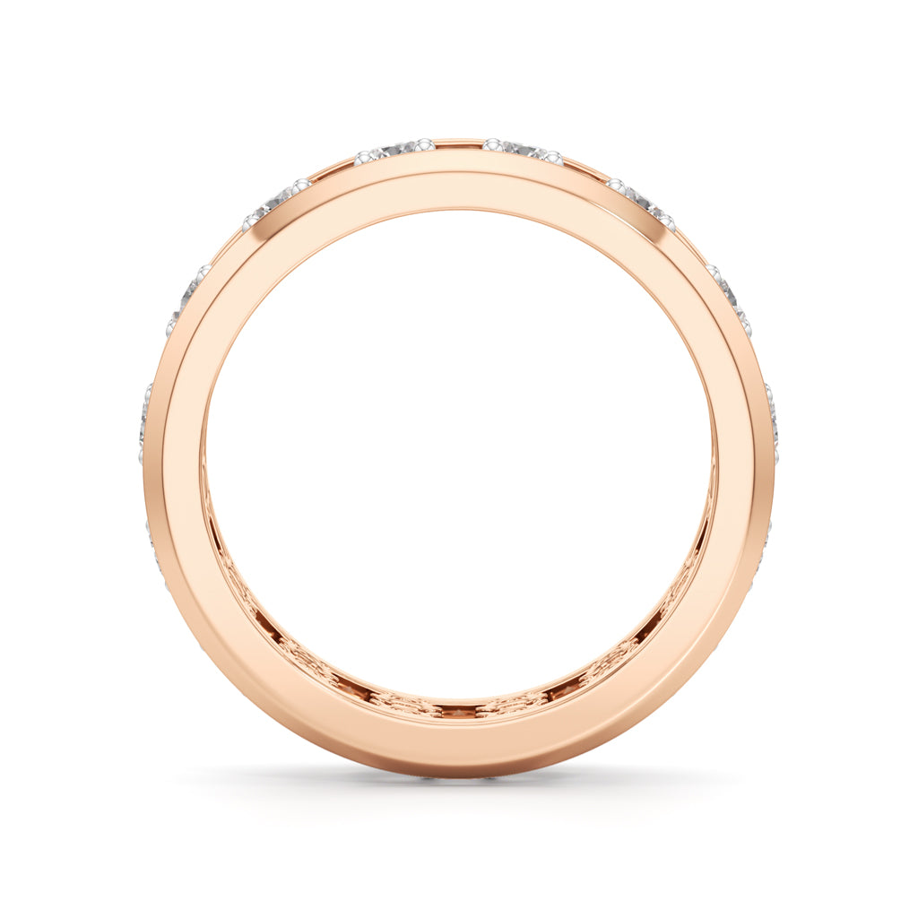 Multi-Row Diamond Open-Work Ring
