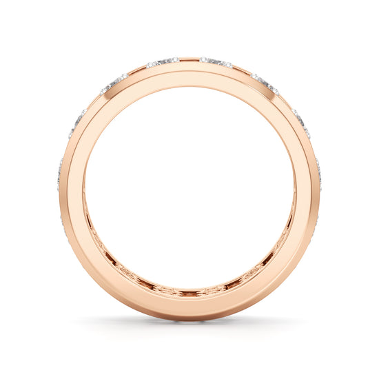 Multi-Row Diamond Open-Work Ring