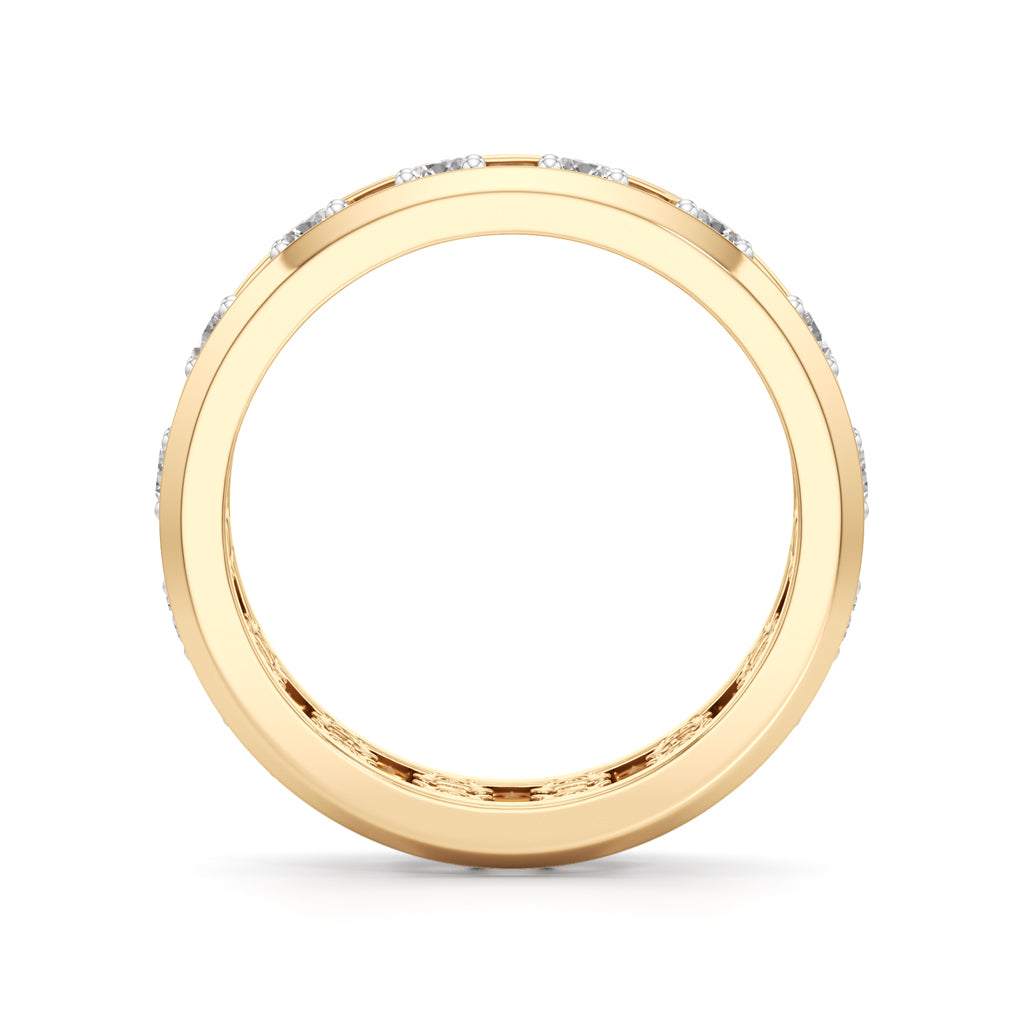 Multi-Row Diamond Open-Work Ring