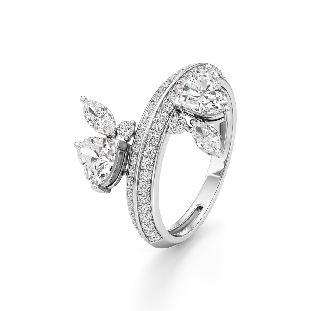 Ethereal Blossom Diamond Cluster Ring