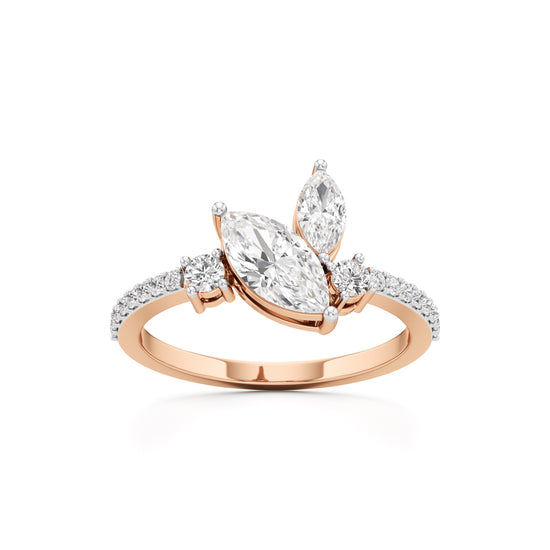Twilight Petal Marquise Diamond Ring