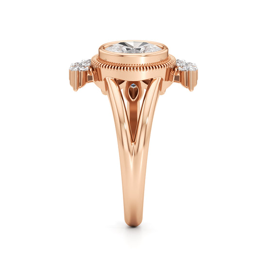 Elysian Radiance Floral Diamond Ring