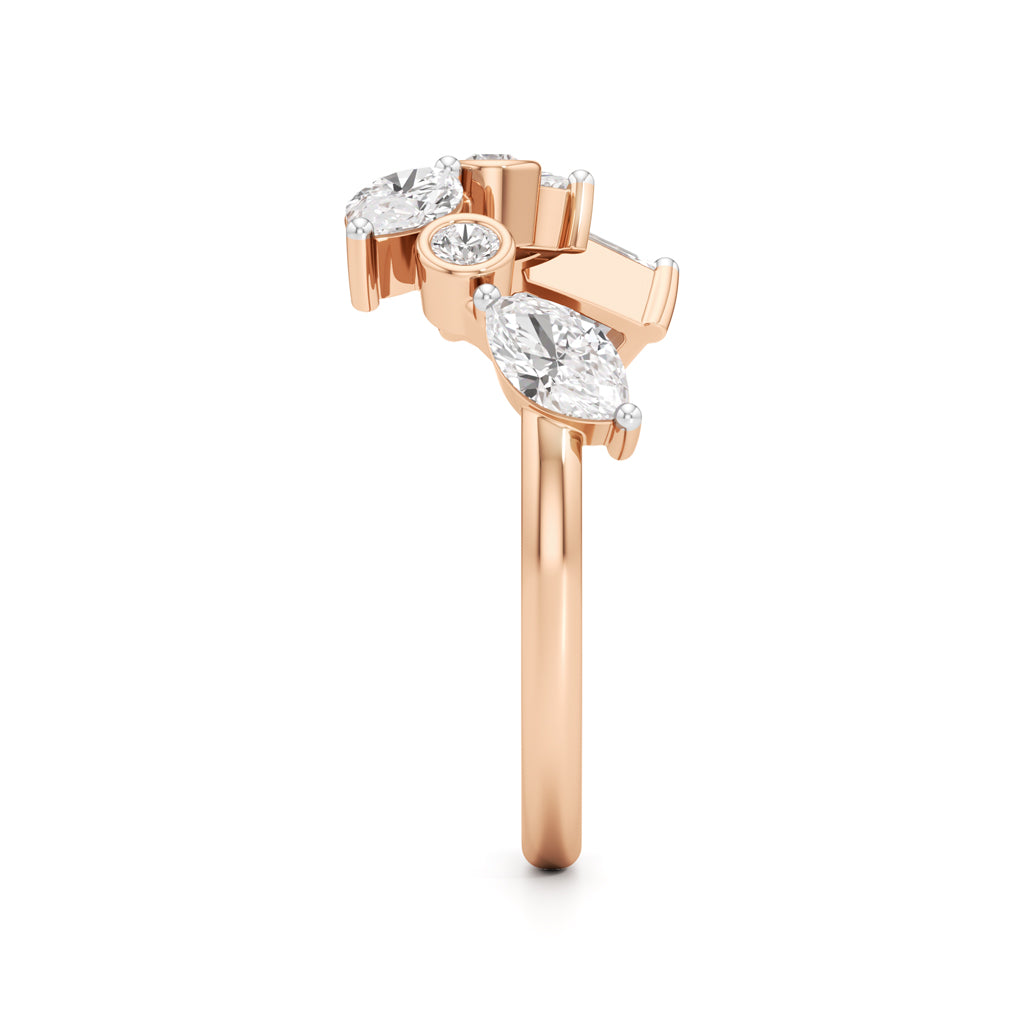 Celestia Orbit Multi-Cut Diamond Open Ring