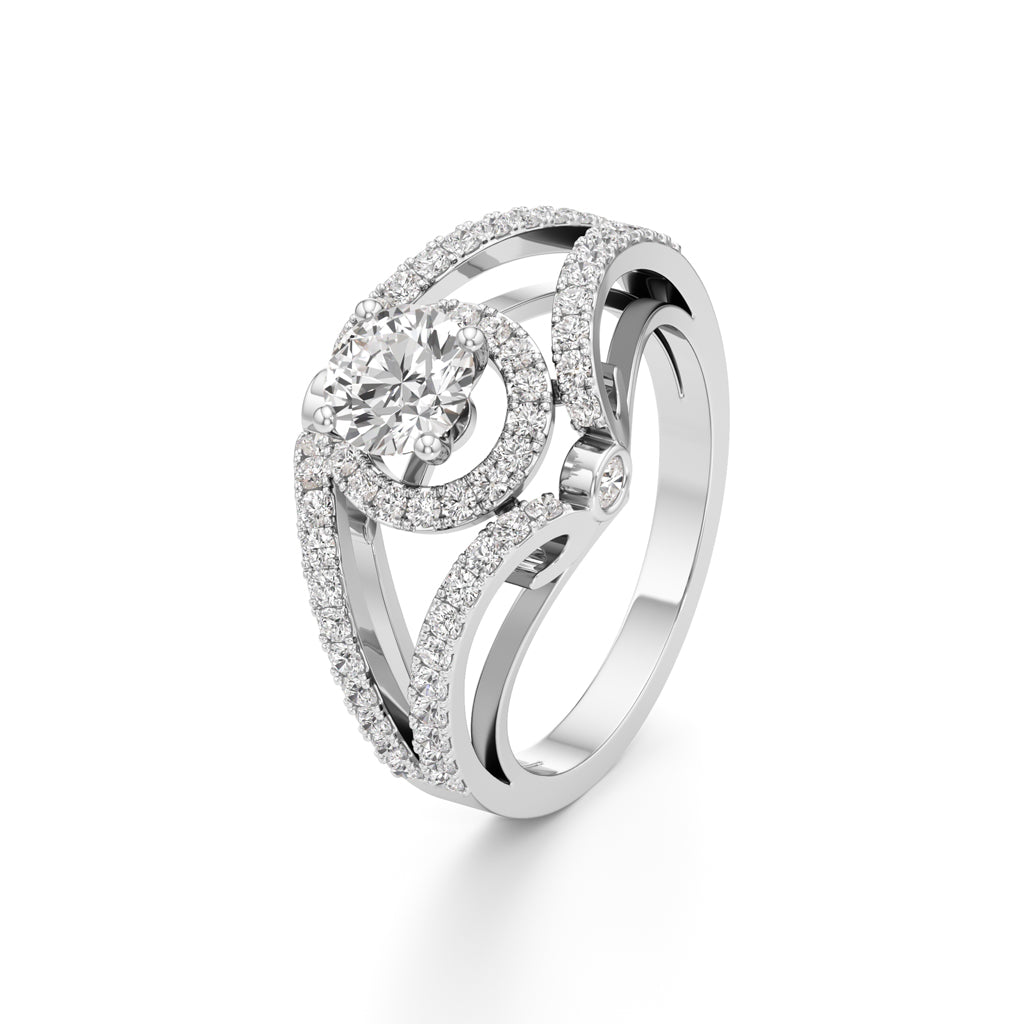 Infinity Glow Diamond Halo Ring