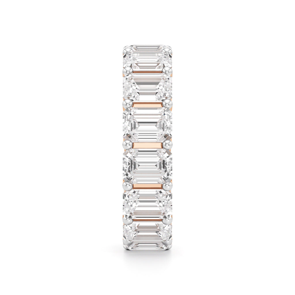 Dazzling Emerald Cut Diamond Eternity Band