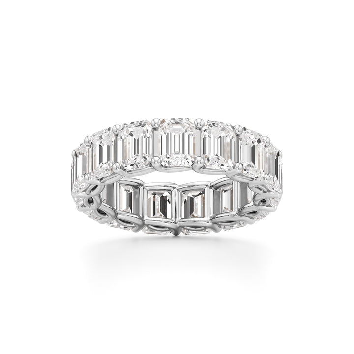 Dazzling Emerald Cut Diamond Eternity Band