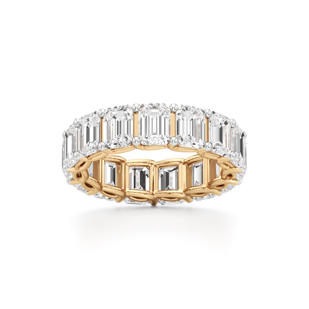 Dazzling Emerald Cut Diamond Eternity Band