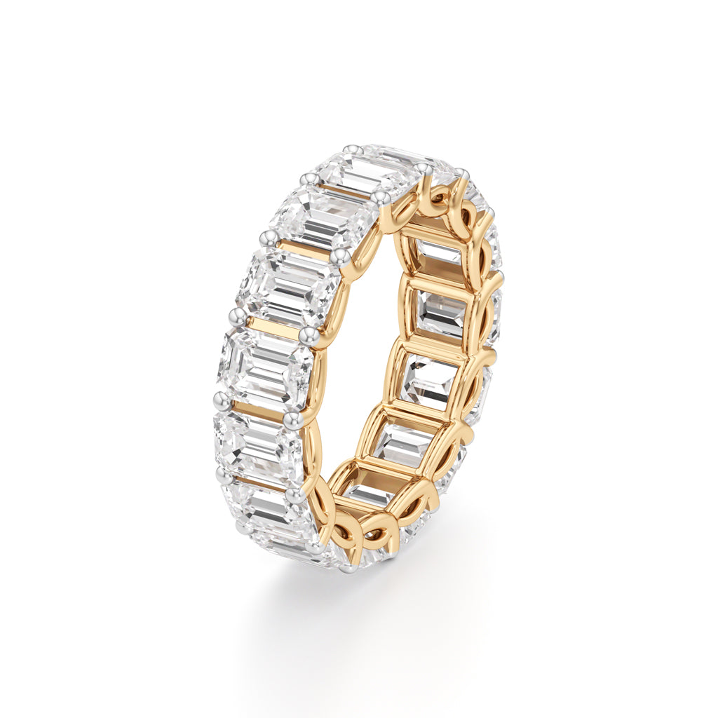 Dazzling Emerald Cut Diamond Eternity Band