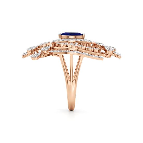Celestial Dewdrop Sapphire Ring