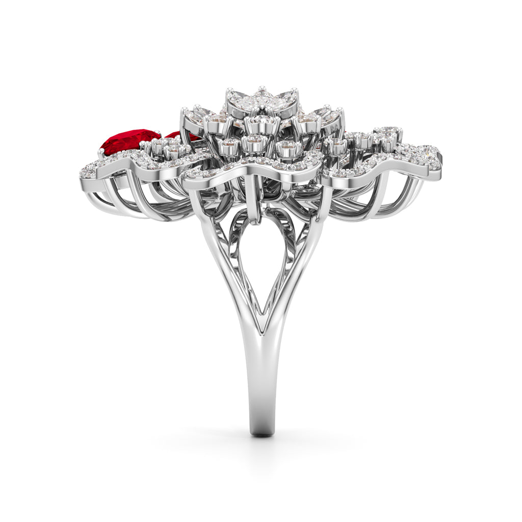 Flamora Bloom Ruby Ring