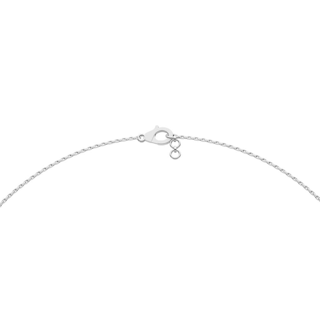 Layered Diamond Necklace with Ring Motif
