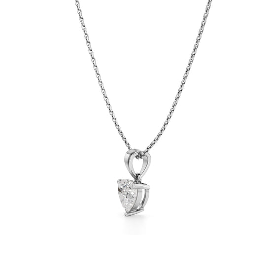 Dazzle 1.5Ct Heart Cut Solitaire Pendant