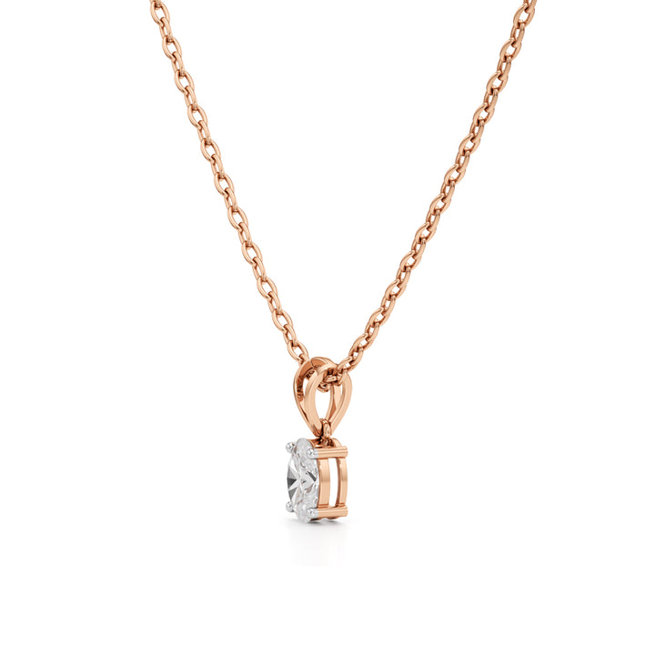 Eclipse 1Ct Oval Cut Solitaire Pendant