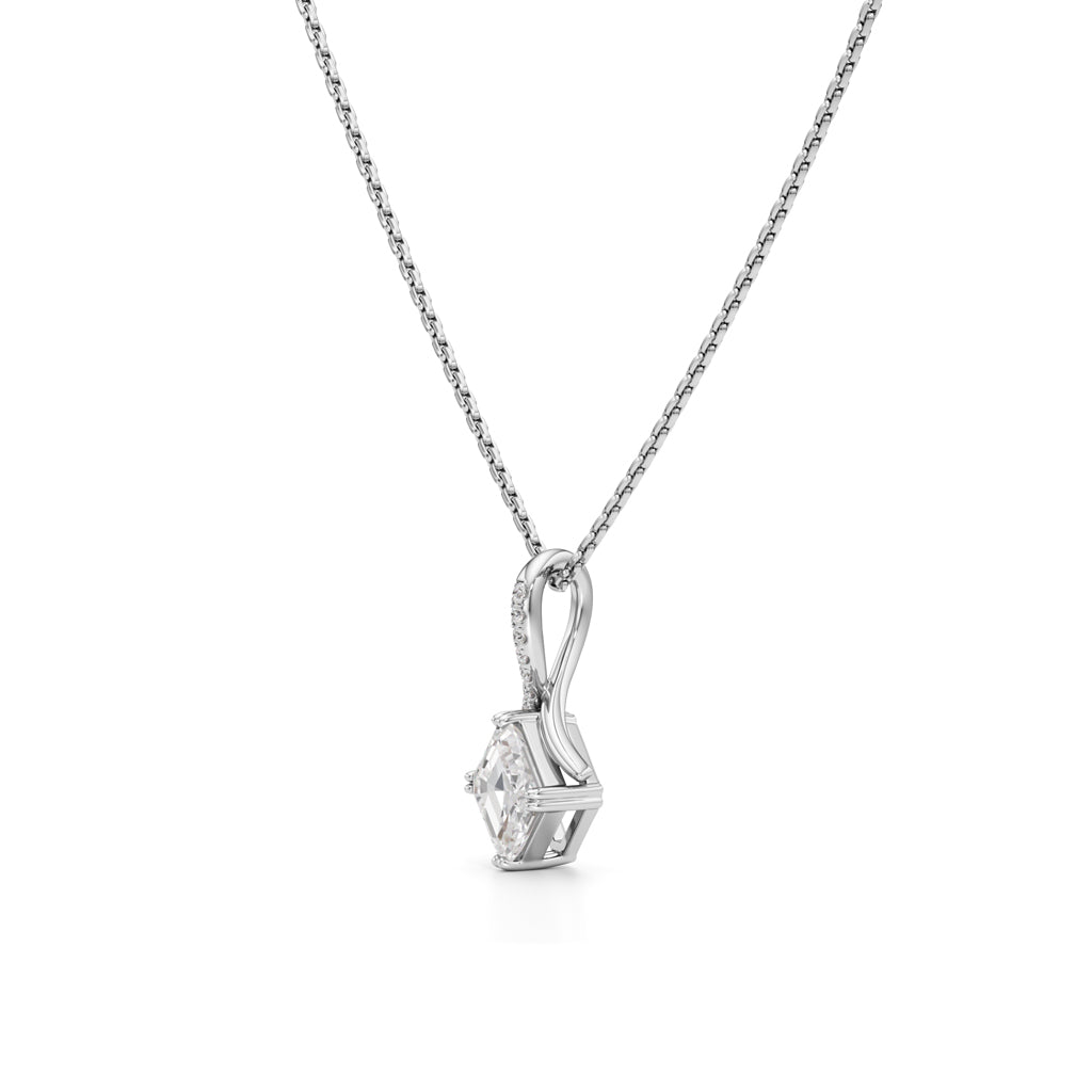 Faelora 1.50Ct Solitaire Asscher Cut Casual Pendant