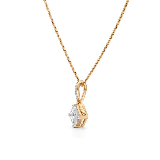 Faelora 1.50Ct Solitaire Asscher Cut Casual Pendant