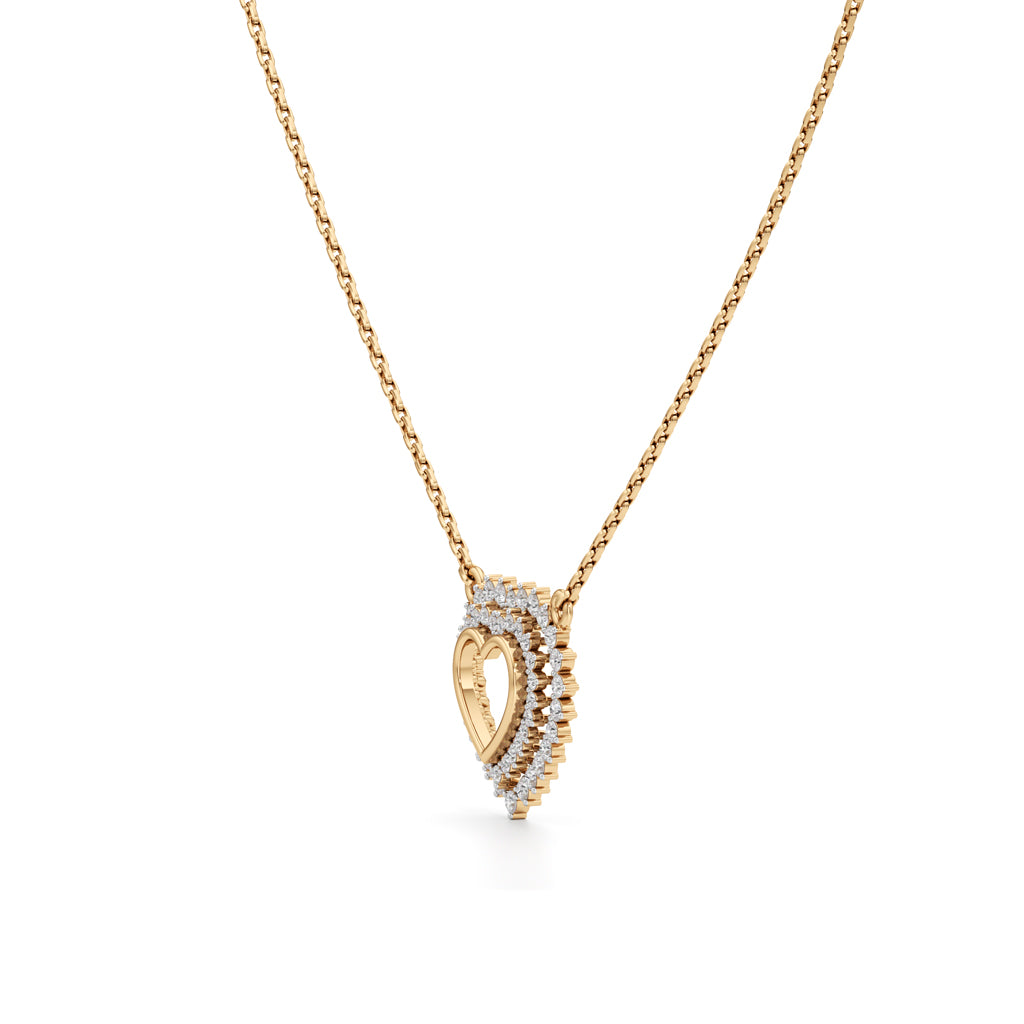 Daphne Open Heart Round Cut Fancy Pendant