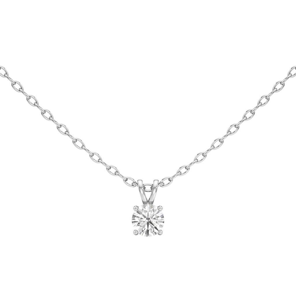 1Ct Round Shape Solitaire Pendants