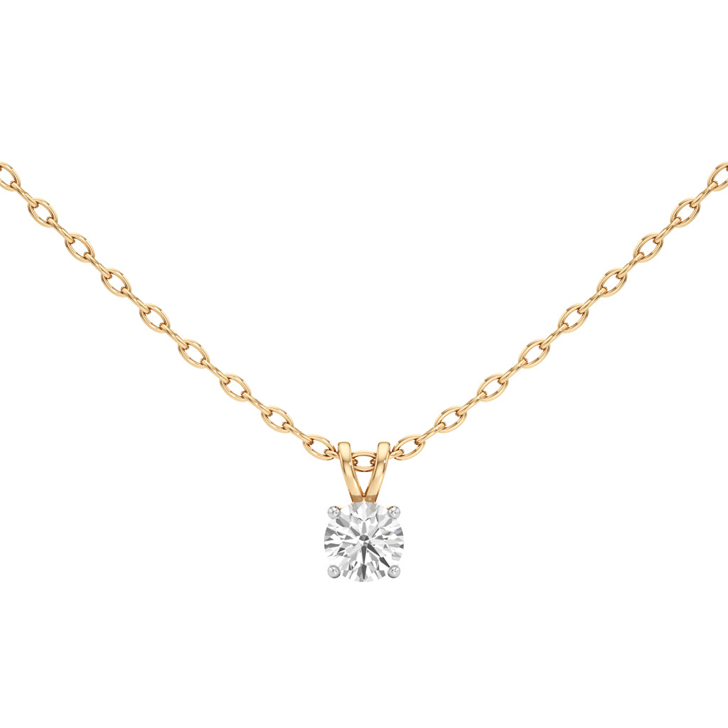 1Ct Round Shape Solitaire Pendants
