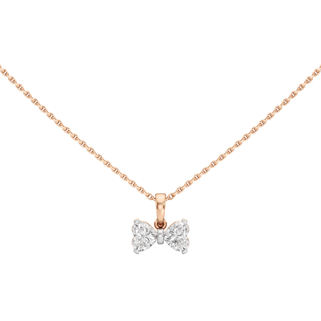 Celeste 1Ct Bow Style Heart Cut Fancy Pendant