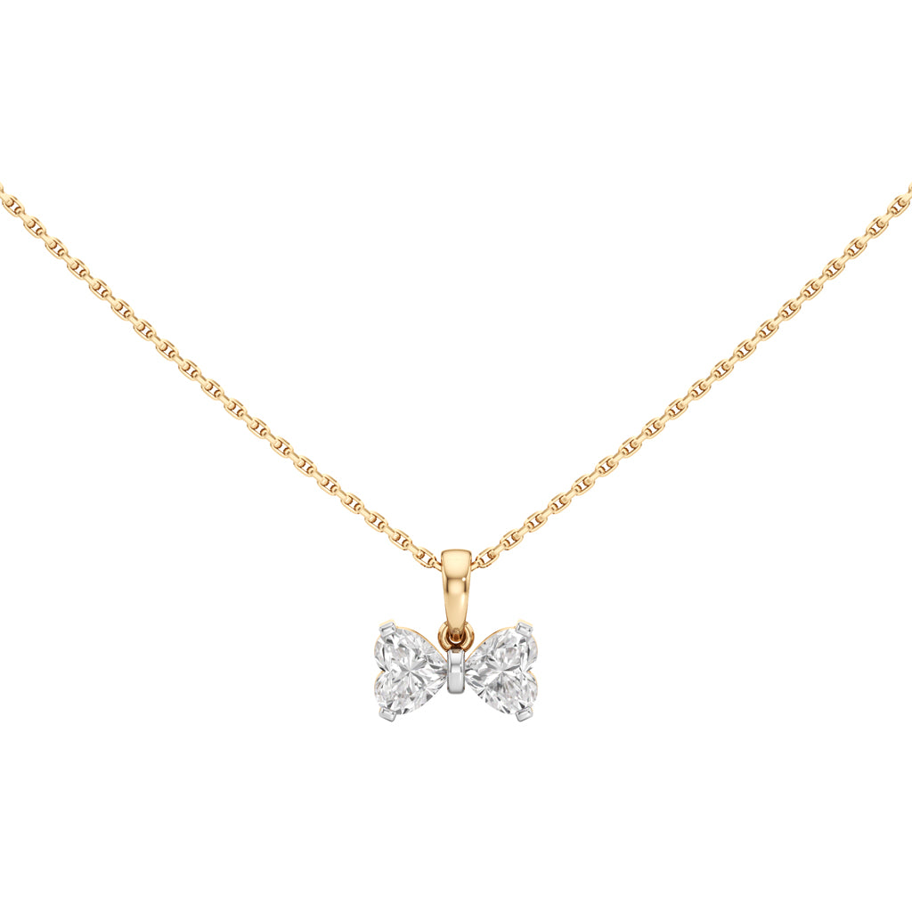 Celeste 1Ct Bow Style Heart Cut Fancy Pendant