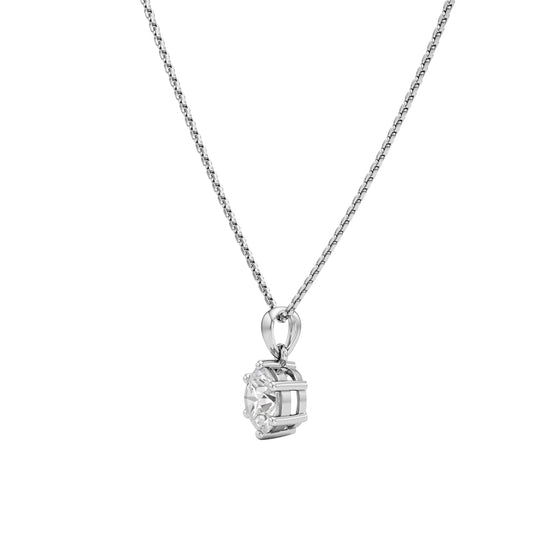 1.50Ct Round Cut Lab Grown Diamond Solitaire Pandant