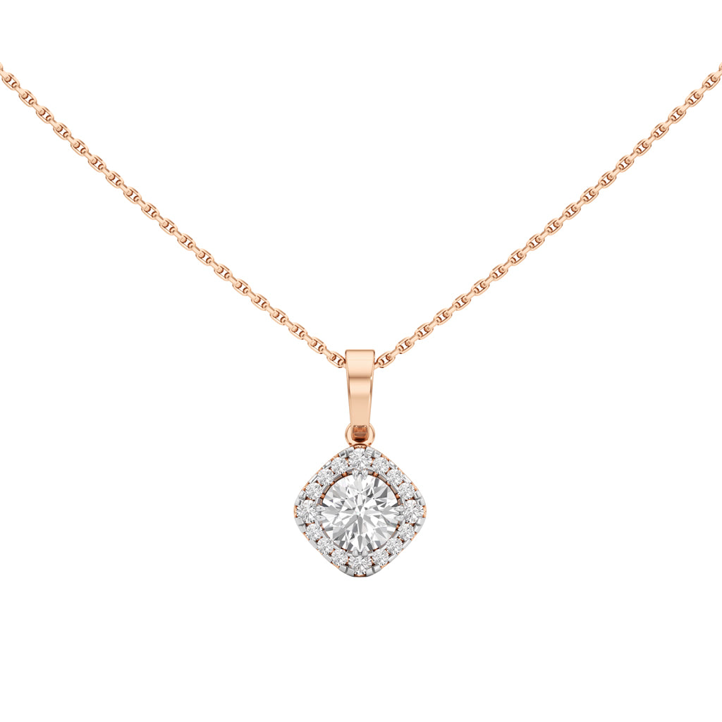 Infinia Round Cut Halo Pendant