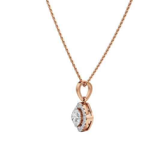 Infinia Round Cut Halo Pendant