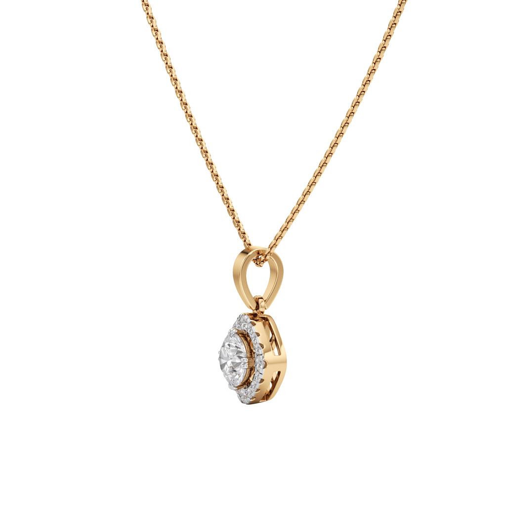 Infinia Round Cut Halo Pendant