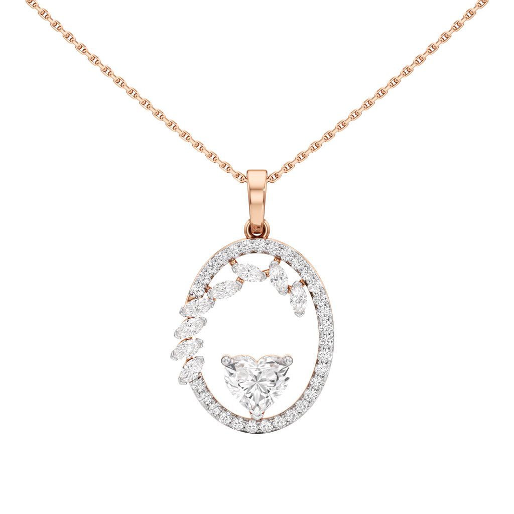 Astraea 2.50Ct Geometric Heart Cut Fancy Pedant