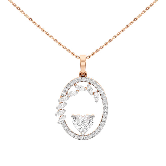Astraea 2.50Ct Geometric Heart Cut Fancy Pedant