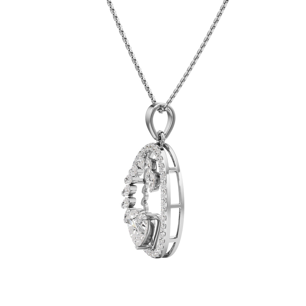 Astraea 2.50Ct Geometric Heart Cut Fancy Pedant
