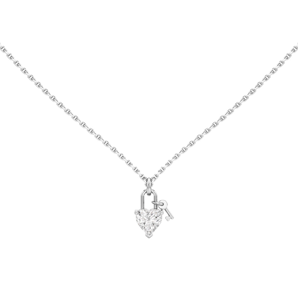 0.50 Ct Heart Shape Solitaire Pendants