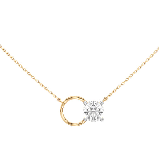 Ulissa 2Ct Four Prong Round Cut Fancy Pendant
