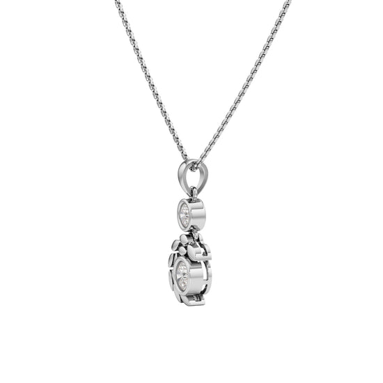 Kiana Bezel Set Round Cut Delicate Pendant